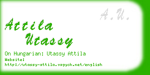 attila utassy business card